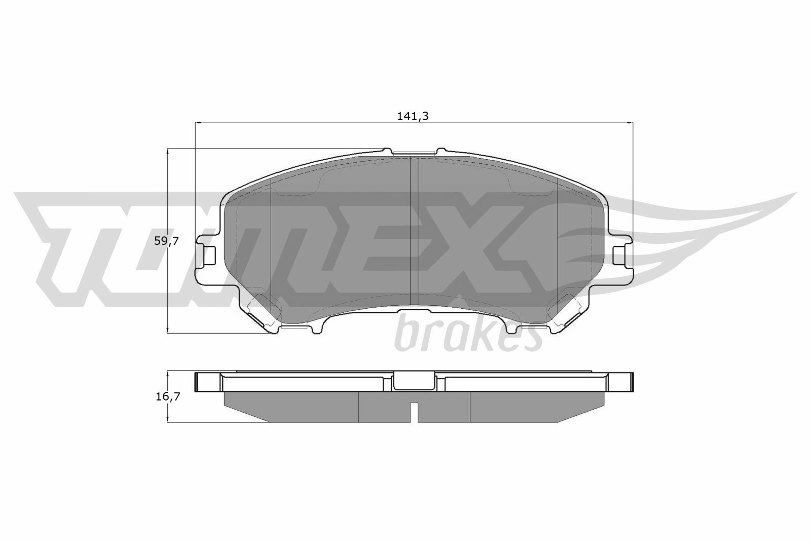 Sada brzdových destiček, kotoučová brzda TOMEX Brakes